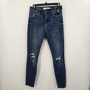 Hidden Jeans Womens 27 Distressed Skinny Wash Raw Hem HD1839H-DK